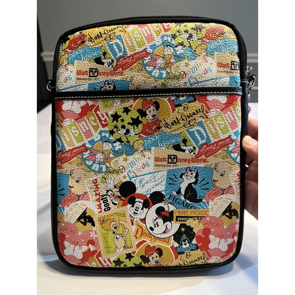 Disney Parks D-Tech Crossbody Purse Mickey & Friends Minnie Dumbo Figaro Bambi